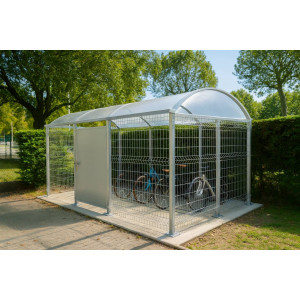 https://www.techni-contact.site/ressources/images/produits/merchandising/abri-2-roues-securise-grillage-avec-toit-arrondi-42547236-1.jpg - Longueur : 2,5m à 7,5 m