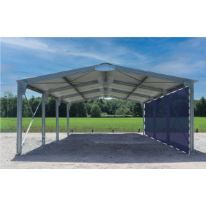 https://www.techni-contact.site/ressources/images/produits/merchandising/abri-bi-pente-en-kit-8x15x3-35m-bardage-1-long-pan-bas-17195163-1.jpg - Robuste et durable grâce sa structure en acier galvanisé à chaud ainsi qu'une couverture en tôles 1er choix à 5ondes renforcées.