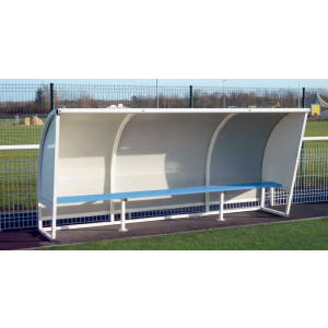 Abri de touche football en aluminium - Aluminium - Hauteur : 1,6 m - Coloris : blanc