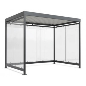 https://www.techni-contact.site/ressources/images/produits/merchandising/abri-fumeurs-premium-69-m-67171746-1.jpg - Acier galvanisé - Dimensions (L x P x H) 3180 x 2165 x 2510 mm