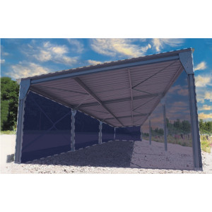 https://www.techni-contact.site/ressources/images/produits/merchandising/abri-monopente-en-kit-5-4x15x3m-bardage-2-pignons-1-long-pan-bas-26761657-1.jpg - Durabilité et robustesse garanties grâce à sa structure en acier galvanisé à chaud et sa couverture en tôles 1er choix à 5 ondes renforcées.