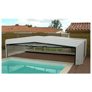 Abri piscine rétractable hauteur 1.20 m - Atlantis bas