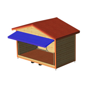 Abri pliable - Modèle standard : dimension 3.6x2.0m