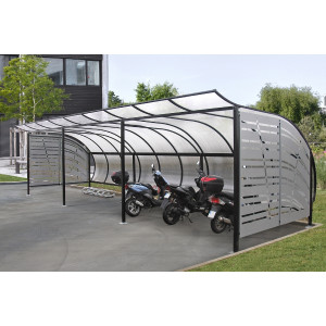 Abri vélos et motos Démontable - Dimensions (L x l x H) : 3 x 2.5 x 2.20 m