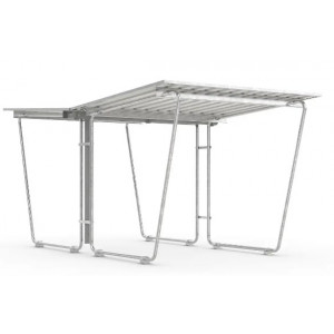 https://www.techni-contact.site/ressources/images/produits/merchandising/abri-velos-galvanise-double-16934436-1.jpg - Acier galvanisé - Longueur : 2145 à 4300 mm - Hauteur : 2250 mm