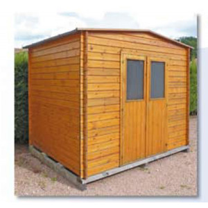 Abri de jardin bois brut classique - Dimensions (Lx l x h) : 2.60 x 2.10 x 2.25 m