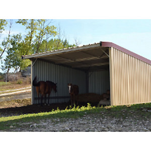 Abris pour chevaux - Dimensions : 6 x 6 m - Box métallique