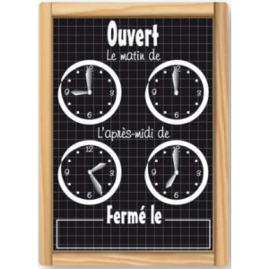 Affiche horaire pour commerces - Vendu à l'unité - 16 x 24 cm -