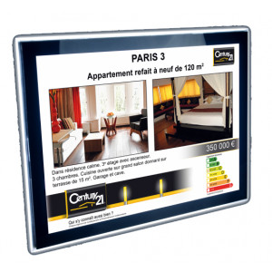 Afficheur lumineux pour agence Century21 - Puissance lumineuse LED : 5000 Lux