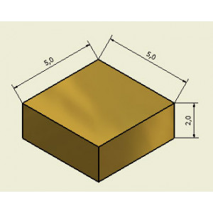 Aimant parallélépipède permanent - Forme : parallélépipède