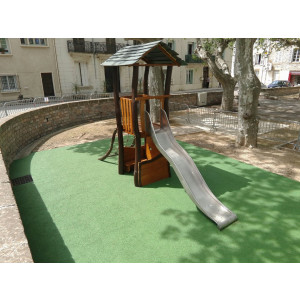 Aire de jeux en bois sur mesure - Aire de jeux modulaire en bois de Robinier et d’Acacia – Plusieurs configurations possibles