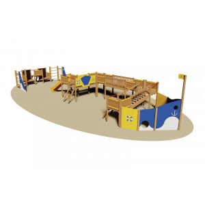 Aire de jeux pour enfants - Dimensions (L x P x H): 1674 x 582 x 350 cm