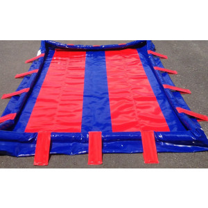 Aire de lavage souple pliable pour engins de chantier 2500 L - Dimensions : 4 m x 2.5 m x 0.25 m de hauteur