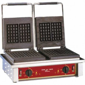 Appareil à gaufre professionnel - Puissance : 3,2 Kw - 230V/1- Dimensions : 550 x 440 x 230  - Modèles : 3x5 / 4x6 carrés