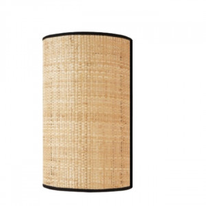 https://www.techni-contact.site/ressources/images/produits/merchandising/applique-murale-demi-cylindre-en-raphia-18299125-1.jpg - Dimensions : H 30 x P 15 x L 20 cm