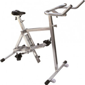 Aquabike en acier inox pour renforcement musculaire - Appareil aquagym fitness à selle et guidon ajustables