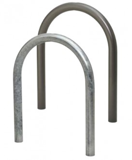Arceau de barrière en acier 870 mm - Largeur : 300 ou 625 mm - Diamètre : ø 50 ou 60 mm - Scellement direct ou sur platines

