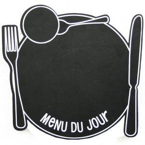 Ardoise menu murale - Dimension (cm) : 29 x 29