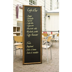 Ardoise menu restaurant murale - Dimensions : De 56 x 100 à 56 x 150 cm - Double-face