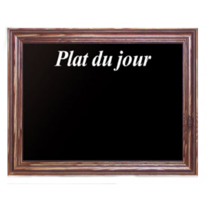 Ardoise noire plat du jour - Dimensions (L x H)  : 40 x 30 cm