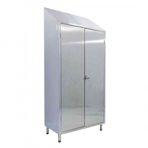 https://www.techni-contact.site/ressources/images/produits/merchandising/armoire-a-balai-2-portes-battantes-75364917-1.jpg - Dimensions (L x P x H) : 950 x 400 x 2000/2160mm – 2 portes battantes - En acier inoxydable