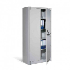 https://www.techni-contact.site/ressources/images/produits/merchandising/armoire-a-portes-battantes-coupe-feu-14441112-1.jpg - Hauteur : 1950 – Profondeur : 500 mm – En acier