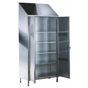 Armoire d'entretien inox 2 portes - En acier inox - Dimensions (L x P x H) : 1200 x 500 x 2160 mm