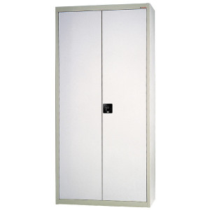 Armoire de bureau et atelier  - 2 portes - acier laminé - serrure à clé encastré