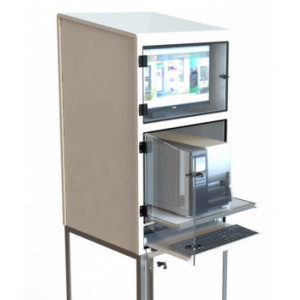 https://www.techni-contact.site/ressources/images/produits/merchandising/armoire-de-protection-informatique-43819139-1.jpg - Extérieures hors tout L 605 x P 600 x H 985 (avant) 1070 (arrière)