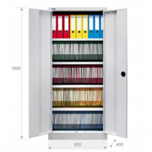 Armoire de rangement 2 portes battantes - Dimensions (HxlxP) : 1800 x 800 x 400 mm