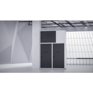 https://www.techni-contact.site/ressources/images/produits/merchandising/armoire-de-rangement-trottinettes-electriques-52825195-1.jpg - Parking de stockage qui permet de sécuriser et charger les trottinettes électriques.