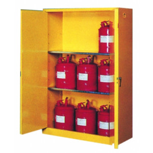 Armoire de sécurité liquide inflammable - Dimensions (L x l x H) :   86 x 86 x 165 cm - rayons réglables
