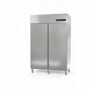 https://www.techni-contact.site/ressources/images/produits/merchandising/armoire-gn2-1-cotes-emboutis-positive-2-portes-1404-l-93457342-1.jpg - Capacité nette : 1404 L - Température positive : -2°/+8°C - Puissance : 442+373 W
