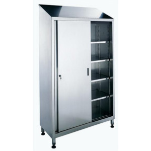 Armoire inox avec dessus en pente - En acier inox AISI 441 / AISI 304