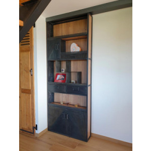 Armoire médiatique métallique - Système de rangements sur mesure