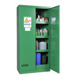 Armoire phytosanitaire en acier - Dimensions (hxlxp): (1 porte) 1950x500x500 mm et (2 portes)  1950x950x500 mm