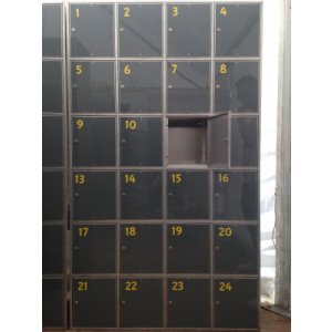 Armoire vestiaire 24 casiers - Dimensions (Larg x Prof x Ht) : 120 x 40 x 200 cm