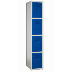 Armoire vestiaire de sport démontable - Dimensions :  4 casiers : 280 (lon) x 510 (lar) x 1800 (hau)