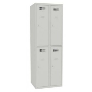 Armoire vestiaire métallique  - Hauteur 1,80 sans pieds - Largeur : 0,30 m - Profondeur : 50 cm