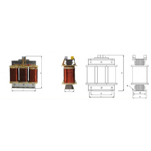 Autotransformateur triphasé 100VA à 1kVA - 400 - 230 V / 400 V - 230 V