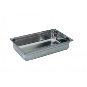 Bac alimentaire gastronorme en inox GN 1/1 - Capacité : 2.5 à 28 L - Dimensions : L 530 x l 325 mm