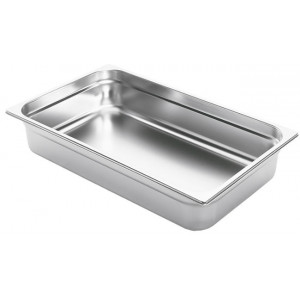 Bac alimentaire inox - - Matière : inox AISI 304 L- Contenance : 14 / 21  L- Profondeur : 100 / 150 mm