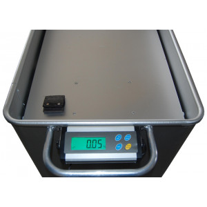 Bac aluminium avec système de pesage - Système de pesage très sensible