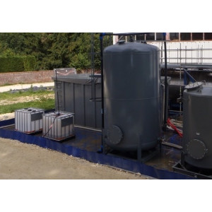 Bac de rétention pliable 80 000 L - Souple - Résistance à la déchirure 45 / 45 daN