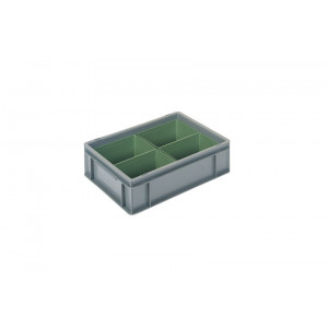 Bac Euronorm de rangement - Dimensions ext (L x l X H) :400 x 300 x 120 mm