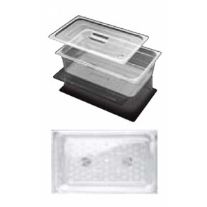 Bac gastro GN 1/6 de stockage alimentaire en polycarbonate - Norme : GN 1/6 - Matière : Polycarbonate