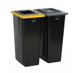 https://www.techni-contact.site/ressources/images/produits/merchandising/bac-tri-selectif-2-bacs-80-l-27537947-1.jpg - Capacité : 2 x 80 L - Polypropylène - Noir
