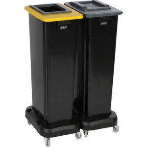 https://www.techni-contact.site/ressources/images/produits/merchandising/bac-tri-selectif-2-bacs-80-l-sur-roulettes-28737755-1.jpg - Capacité : 2 x 80 L - Polypropylène - Noir