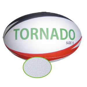 Ballon de rugby pour milieu scolaire - Matière : Cuir synthétique avec grip - Diamètres : 160 / 170 mm