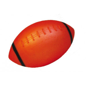 Ballon rugby plastique pour enfants - Matière : PVC souple - Diamètre : 110 mm